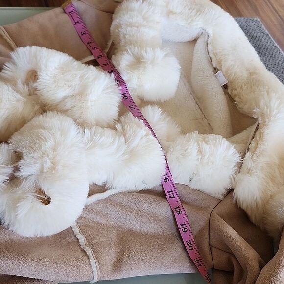 Venus Faux Suede and Shearling Chic Stylish Penny Lane Coat Size 4 - Picture 8 of 8